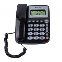 晨光普惠型经典水晶按键电话机AEQ96761黑