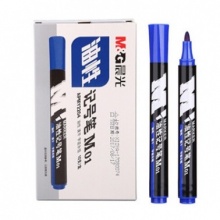 晨光记号笔油性M01黑，蓝，红