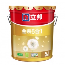 立邦金装净味五合一乳胶漆内墙面漆水油漆涂料刷墙漆18L
